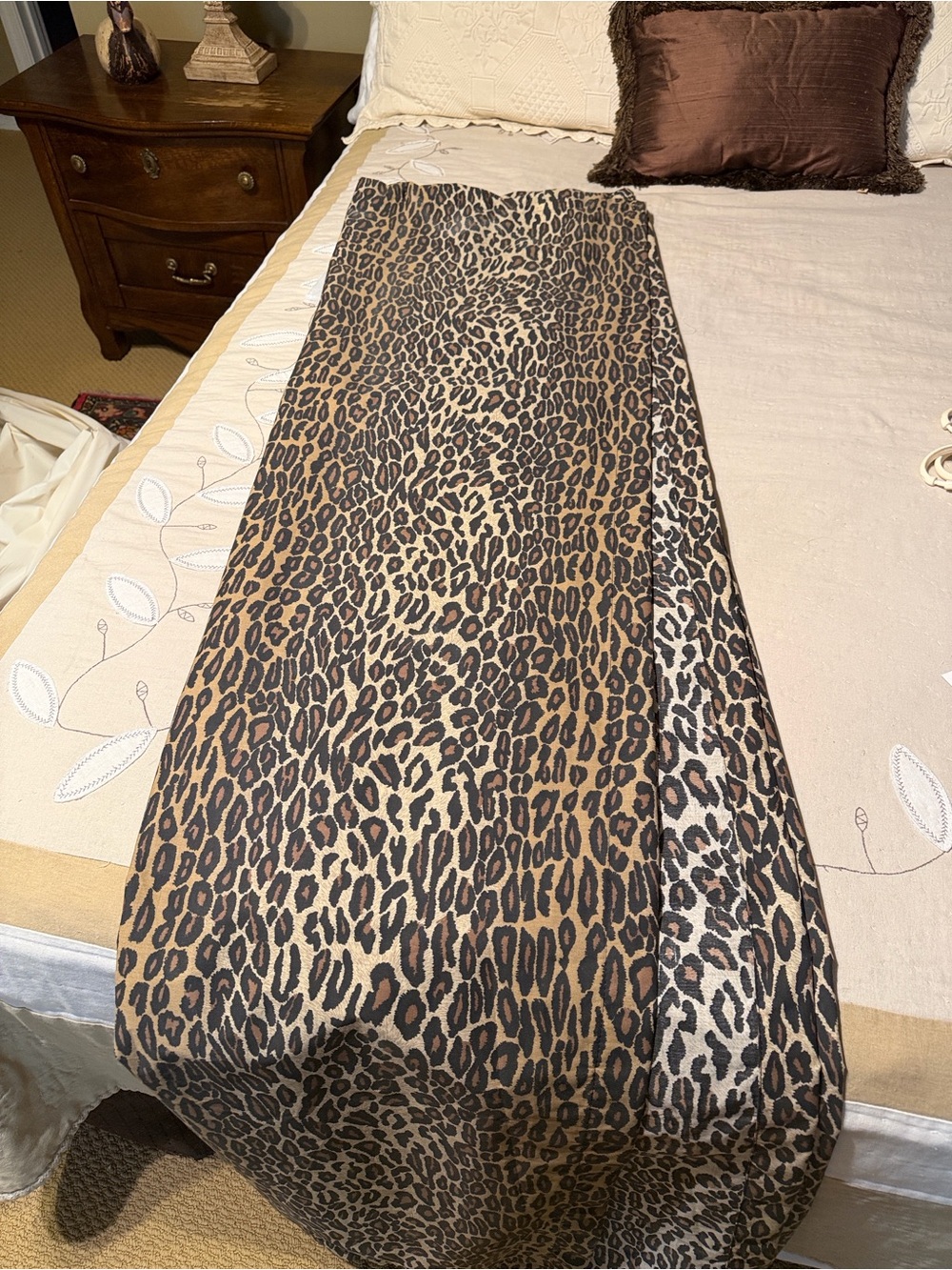 Kimlor Mills Brown and Black Leopard Print Shower Curtain